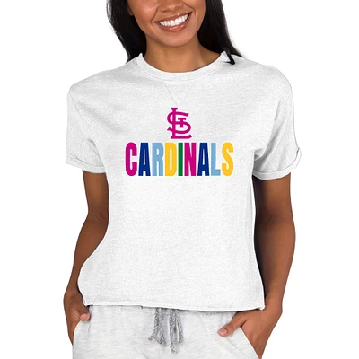 Women's Concepts Sport Oatmeal St. Louis Cardinals Mainstream Terry Sweatshirt