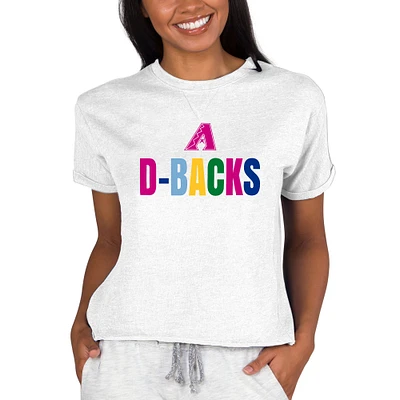 Women's Concepts Sport Oatmeal Arizona Diamondbacks Mainstream Terry Sweatshirt