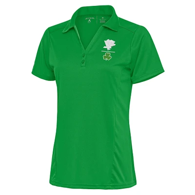 Women's Antigua Kelly Green Pittsburgh Penguins Shamrock Tribute Polo