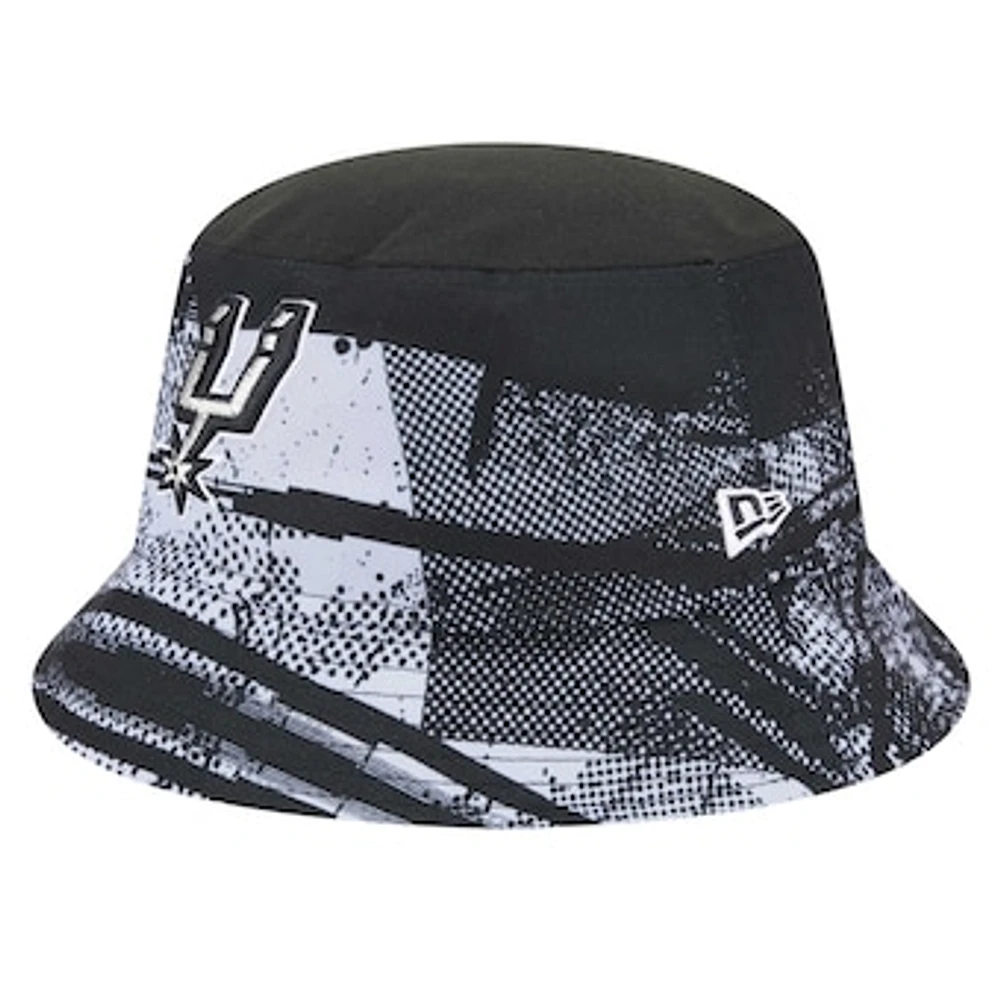 Men's New Era Black/Gray San Antonio Spurs Tip-Off Bucket Hat