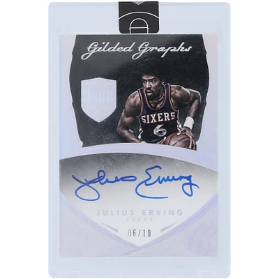 Julius Erving Philadelphia 76ers Autographed 2014-15 Panini Eminence Gilded #GG-JE #6/10 Card