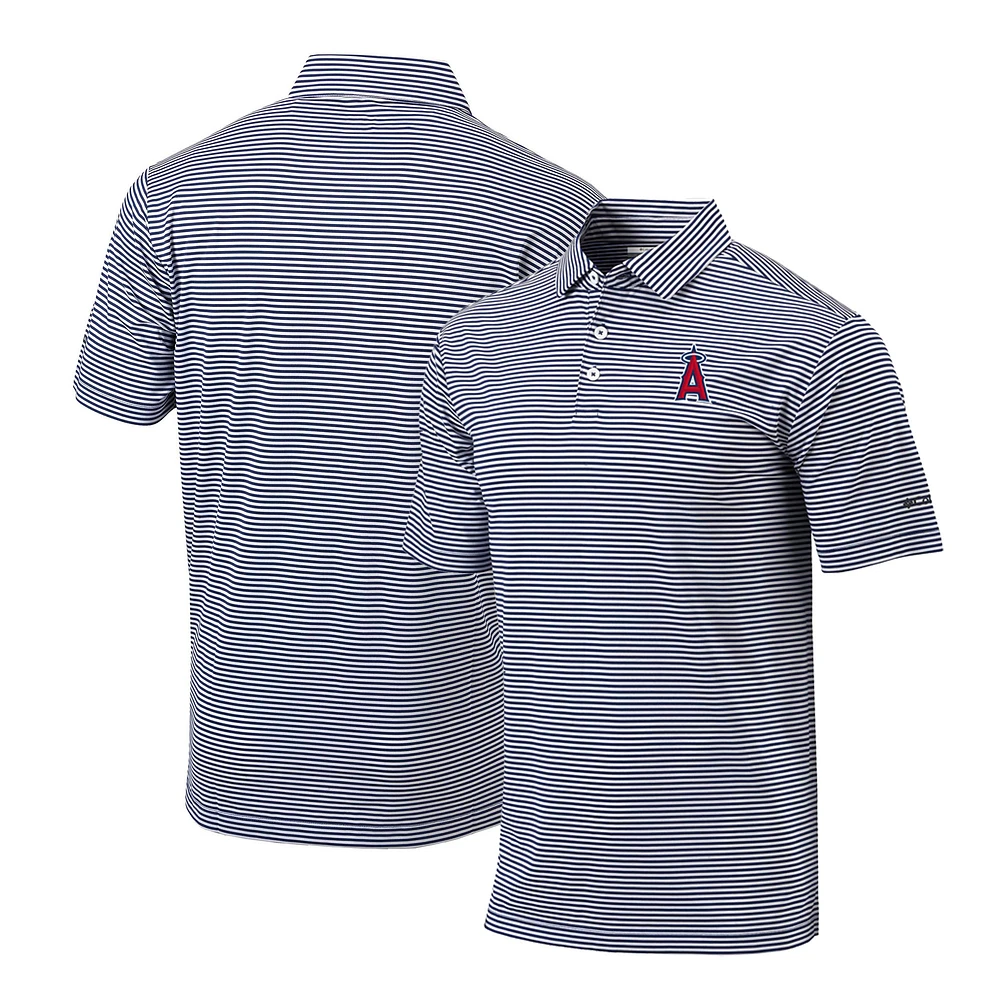 Men's Columbia Navy Los Angeles Angels Omni-Wick Club Invite Polo