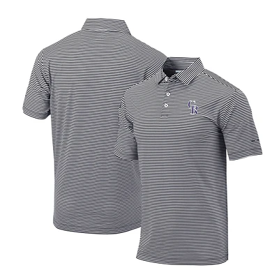 Men's Columbia Black Colorado Rockies Omni-Wick Club Invite Polo