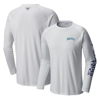 Men's Columbia White Seattle Mariners Terminal Tackle Long Sleeve T-Shirt