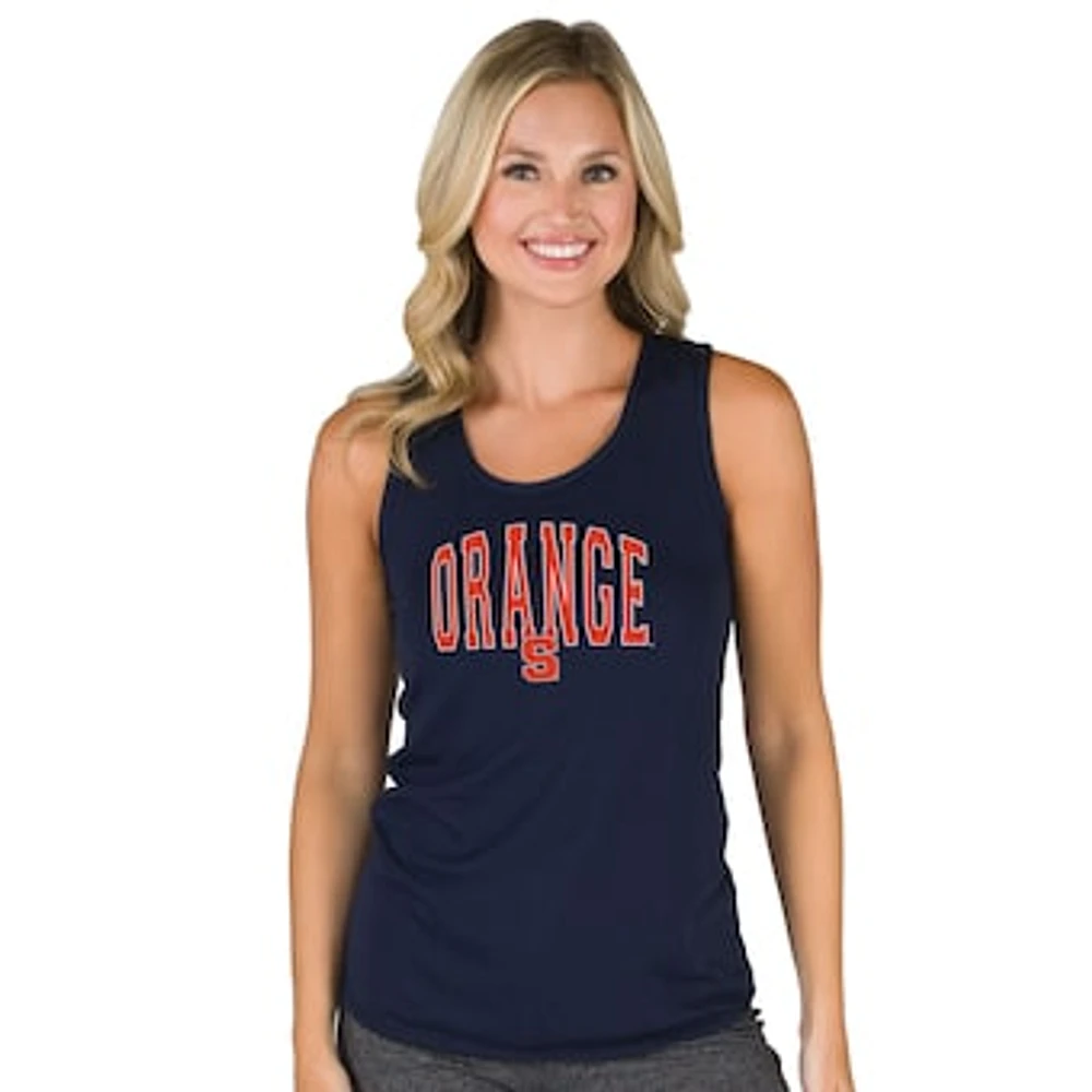 Women's College Concepts Navy Syracuse Orange Marathon Racerback Tank Top