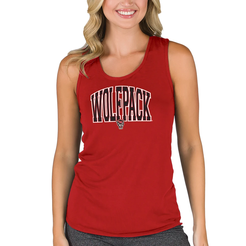 Women's College Concepts Red NC State Wolfpack Marathon Racerback Tank Top