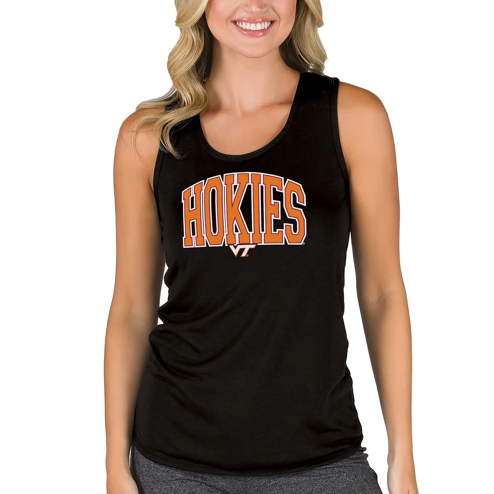 Women's College Concepts Black Virginia Tech Hokies Marathon Racerback Tank Top
