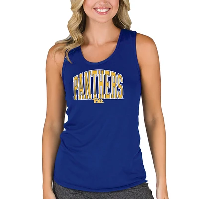 Women's College Concepts Royal Pitt Panthers Marathon Racerback Tank Top