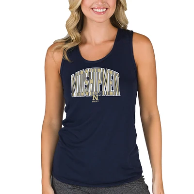 Women's College Concepts Navy Midshipmen Marathon Racerback Tank Top