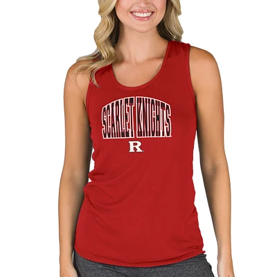 Women's College Concepts Scarlet Rutgers Knights Marathon Racerback Tank Top