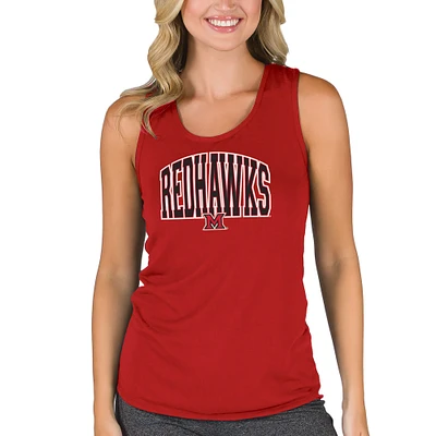 Women's College Concepts Red Miami University RedHawks Marathon Racerback Tank Top