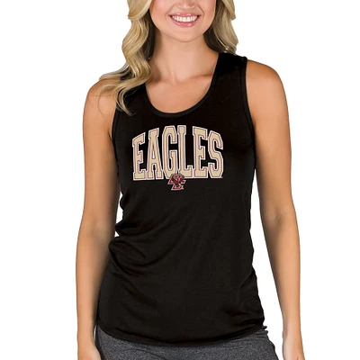 Women's College Concepts Black Boston Eagles Marathon Racerback Tank Top