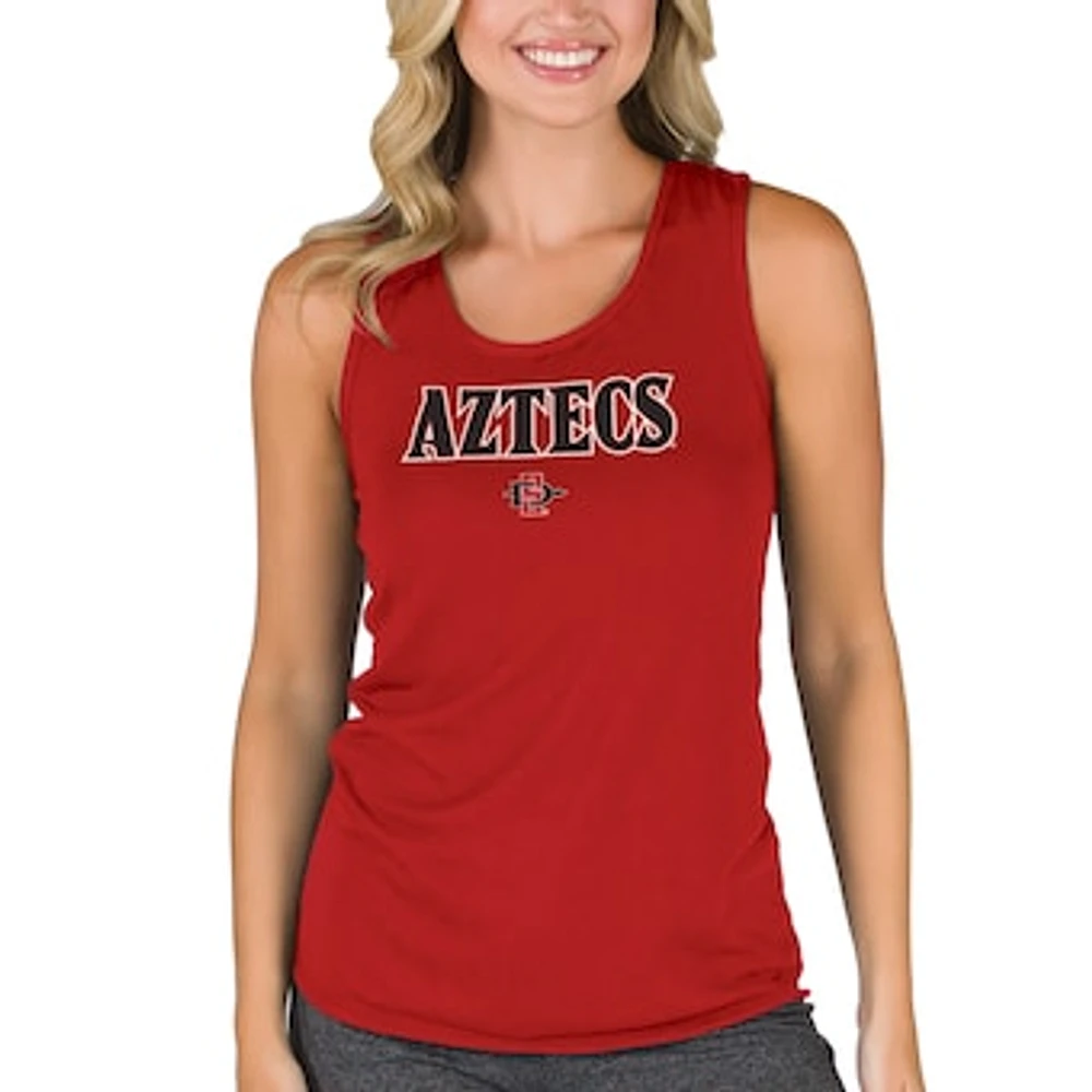 Women's College Concepts Cardinal San Diego State Aztecs Marathon Racerback Tank Top