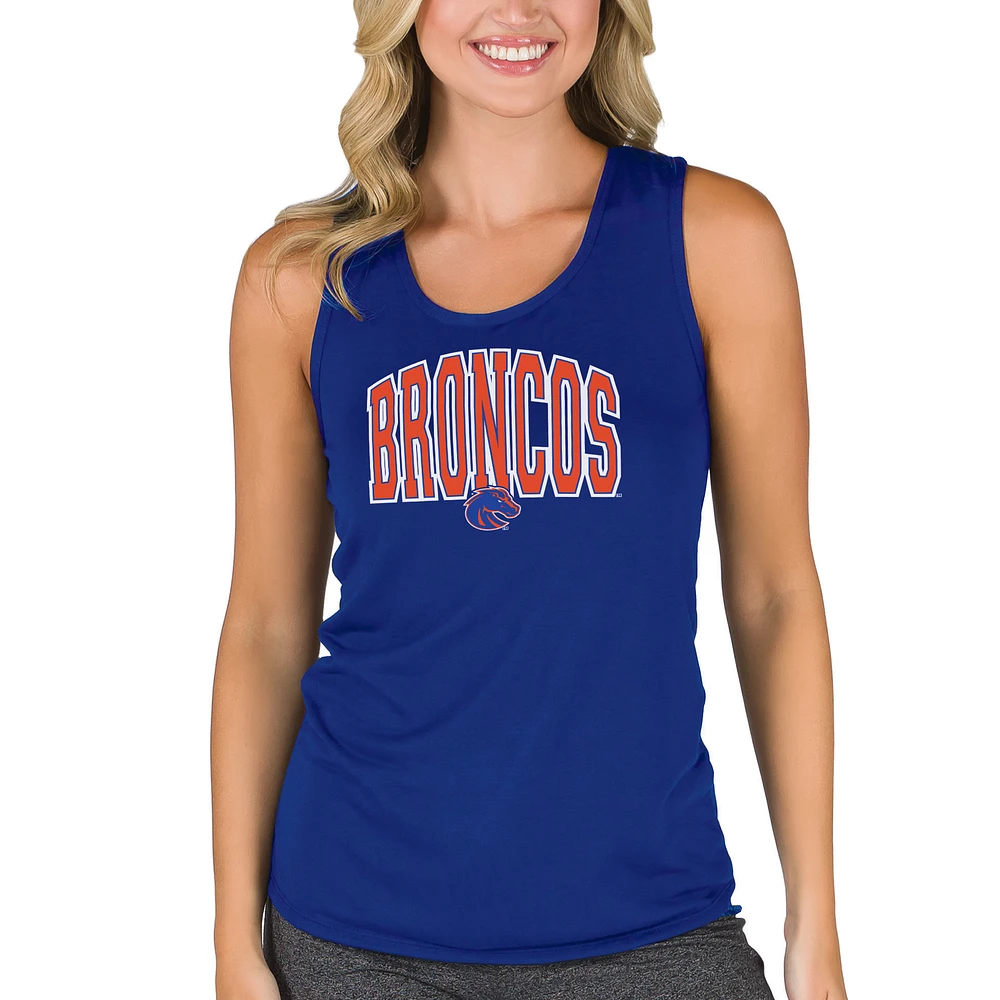 Women's College Concepts Royal Boise State Broncos Marathon Racerback Tank Top