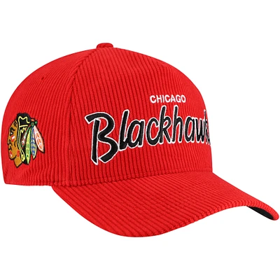 Men's '47 Red Chicago Blackhawks Crosstown Corduroy Hitch Adjustable Hat
