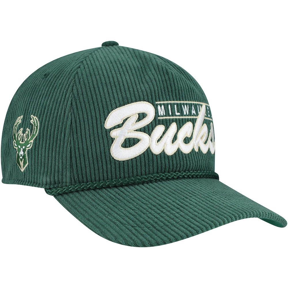 Men's '47 Green Milwaukee Bucks Double Header Sidepatch Cord Hitch Adjustable Hat