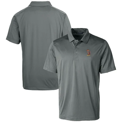 Men's Cutter & Buck Gray Minnesota Golden Gophers Vault Prospect Textured Stretch Polo