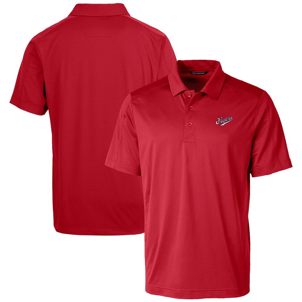 Men's Cutter & Buck Dayton Flyers Vault Prospect Textured Stretch Polo