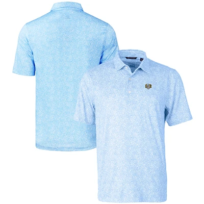 Men's Cutter & Buck Carolina Blue North Carolina Tar Heels Vault Pike Constellation Print Stretch DryTec Polo