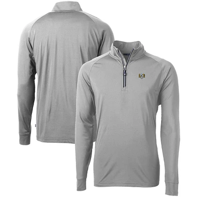 Men's Cutter & Buck North Carolina Tar Heels Vault Adapt Eco Knit Stretch Recycled DryTec Quarter-Zip Top
