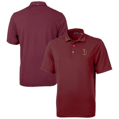 Men's Cutter & Buck Maroon Minnesota Golden Gophers Vault DryTec Virtue Eco Pique Recycled Polo