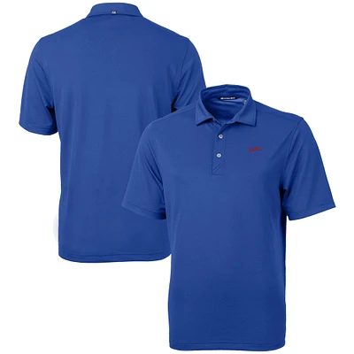 Men's Cutter & Buck Royal SMU Mustangs Vault DryTec Virtue Eco Pique Recycled Polo