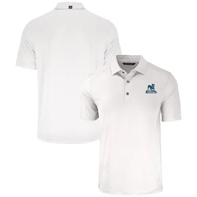 Men's Cutter & Buck White Citadel Bulldogs Vault Forge Eco Stretch Recycled Polo