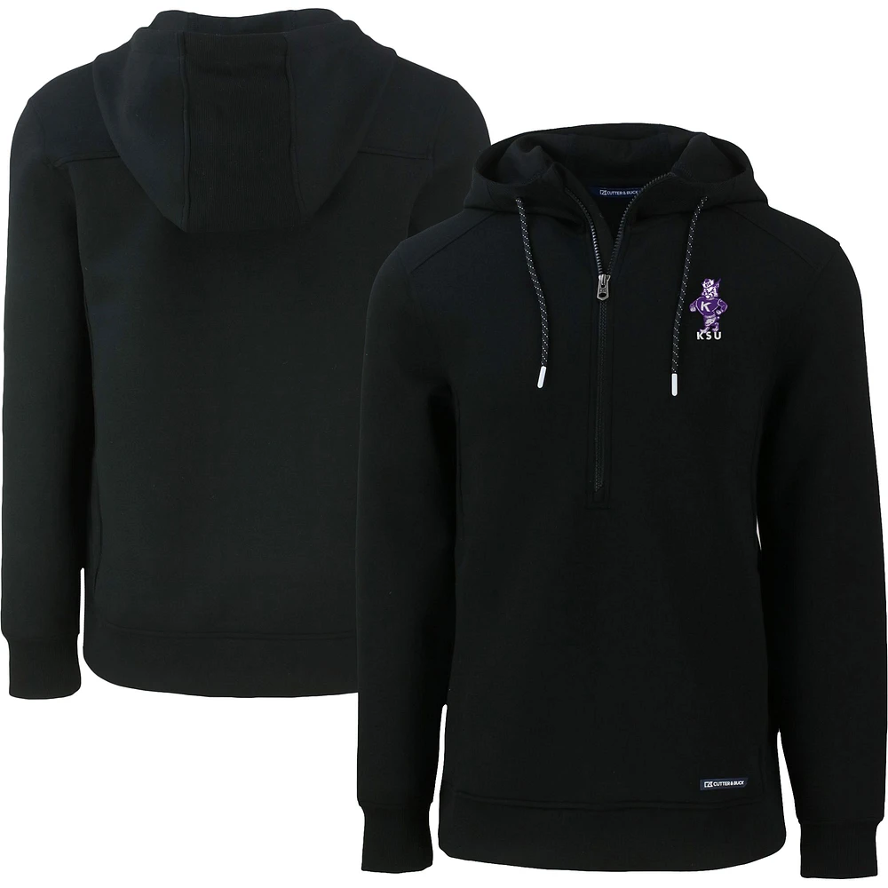 Men's Cutter & Buck Kansas State Wildcats Roam Eco Recycled Half-Zip Hoodie
