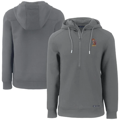Men's Cutter & Buck Gray Minnesota Golden Gophers Roam Eco Recycled Half-Zip Hoodie