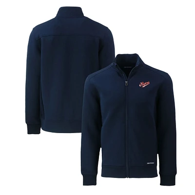 Men's Cutter & Buck Navy Dayton Flyers Roam Eco Recycled Full-Zip Jacket