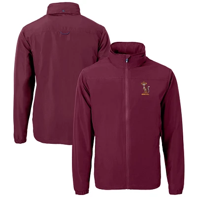 Men's Cutter & Buck Maroon Minnesota Golden Gophers Vault Charter Eco Recycled Full-Zip Jacket
