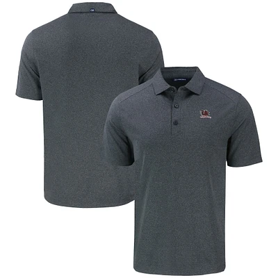 Men's Cutter & Buck Heather Black South Carolina Gamecocks Vault Forge Eco Stretch Recycled Polo