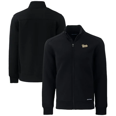 Men's Cutter & Buck Black Vanderbilt Commodores Roam Eco Recycled Full-Zip Jacket