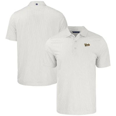 Men's Cutter & Buck White Vanderbilt Commodores Vault Pike Eco Symmetry Print Stretch Recycled Polo