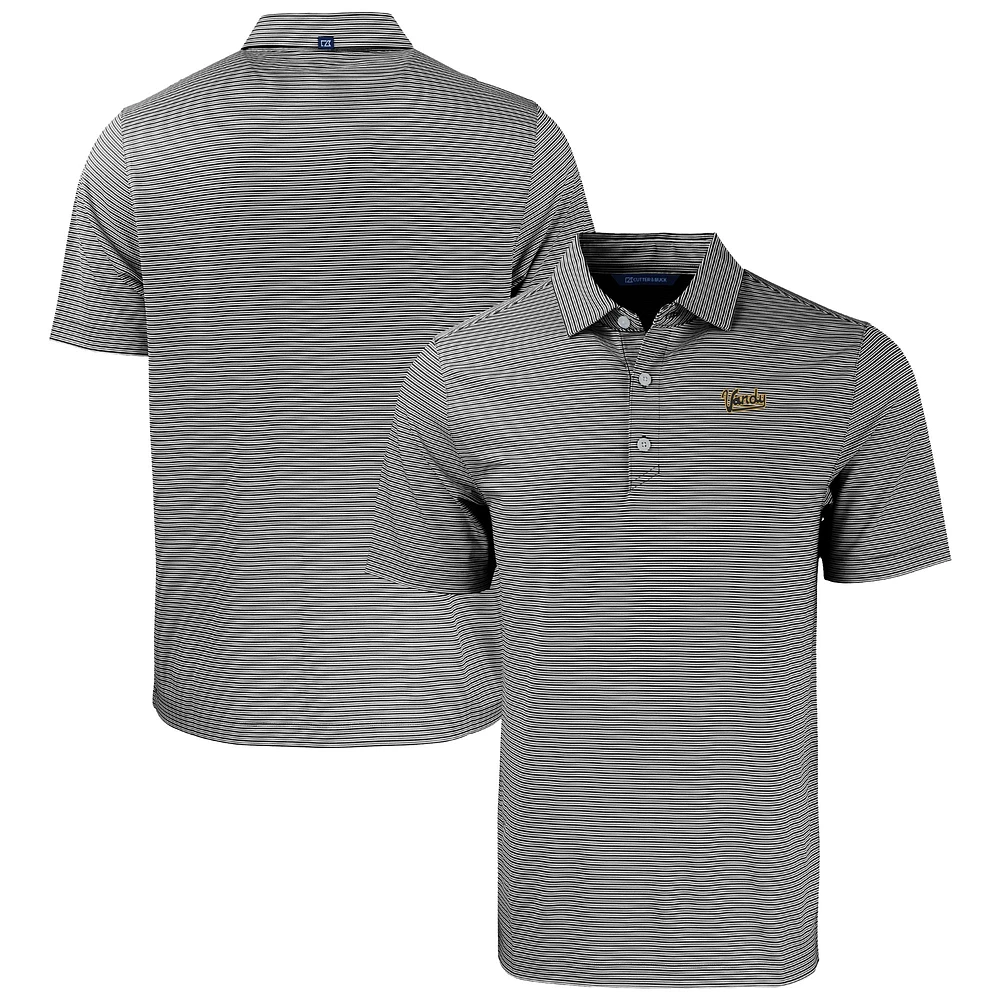 Men's Cutter & Buck /White Vanderbilt Commodores Forge Eco Double Stripe Stretch Recycled Tri-Blend Polo