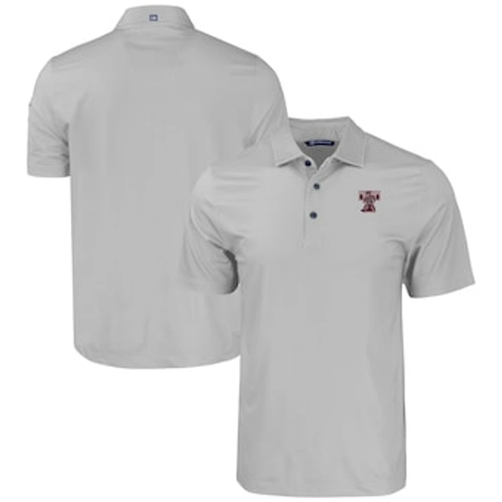 Men's Cutter & Buck Texas A&M Aggies Pike Eco Tonal Geo Print Stretch Recycled Polo