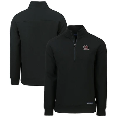 Men's Cutter & Buck Black South Carolina Gamecocks Roam Eco Recycled Quarter-Zip Sweatshirt