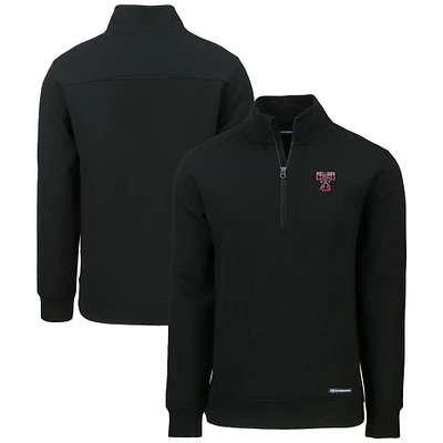Men's Cutter & Buck Black Texas A&M Aggies Roam Eco Recycled Quarter-Zip Sweatshirt