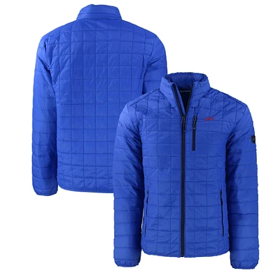 Men's Cutter & Buck Royal SMU Mustangs Vault Rainier PrimaLoft Eco Insulated Full-Zip Puffer Jacket