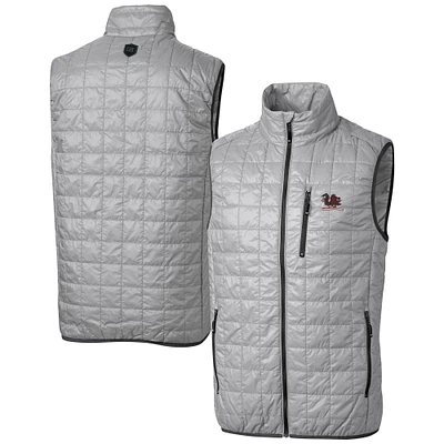 Men's Cutter & Buck Gray South Carolina Gamecocks Vault Rainier PrimaLoft Eco Insulated Full-Zip Puffer Vest