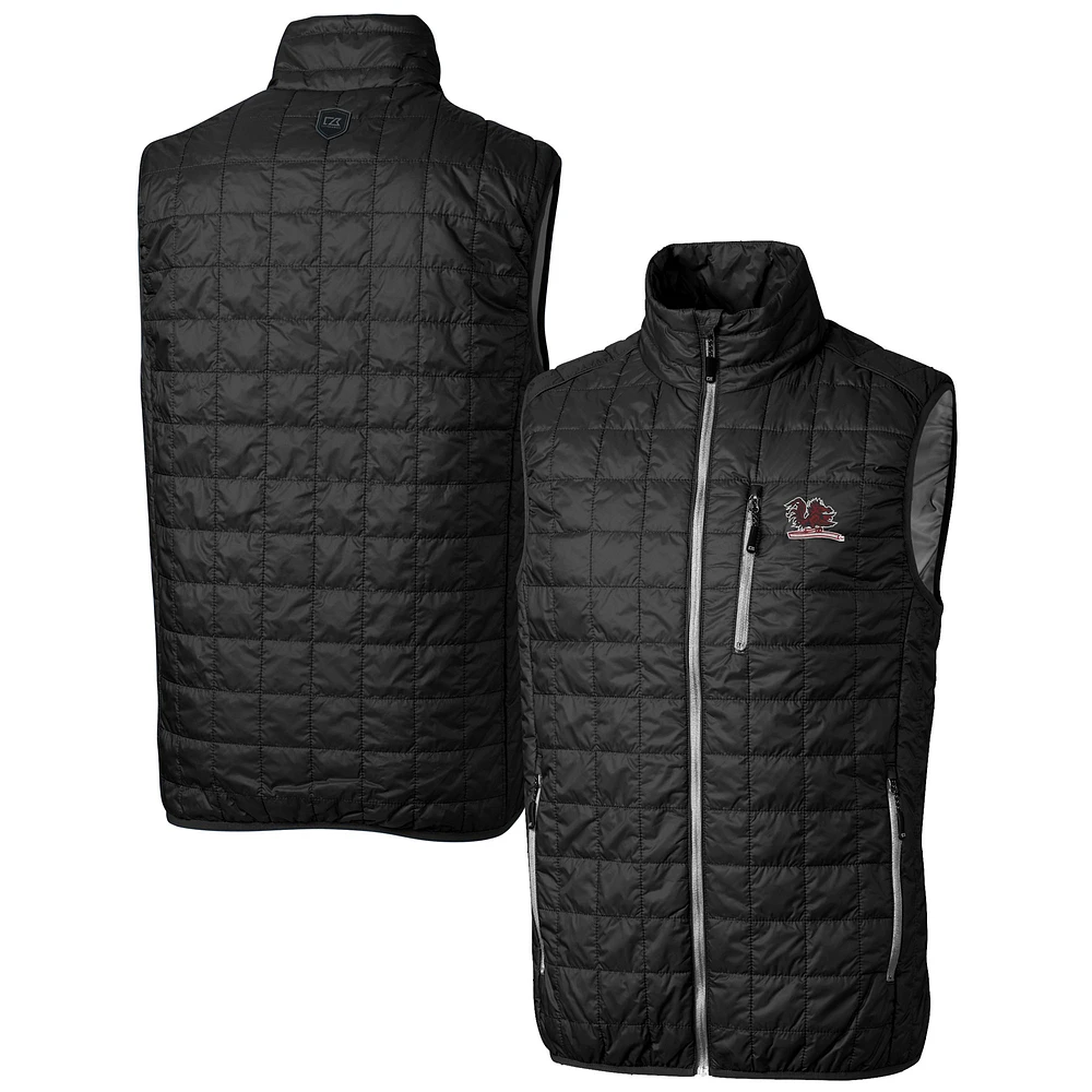 Men's Cutter & Buck South Carolina Gamecocks Vault Rainier PrimaLoft Eco Insulated Full-Zip Puffer Vest