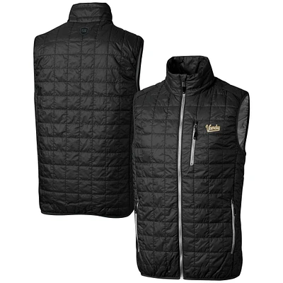Men's Cutter & Buck Vanderbilt Commodores Vault Rainier PrimaLoft Eco Insulated Full-Zip Puffer Vest