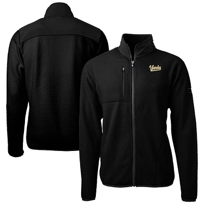 Men's Cutter & Buck /Black Vanderbilt Commodores Vault Cascade Eco Sherpa Fleece Full-Zip Jacket