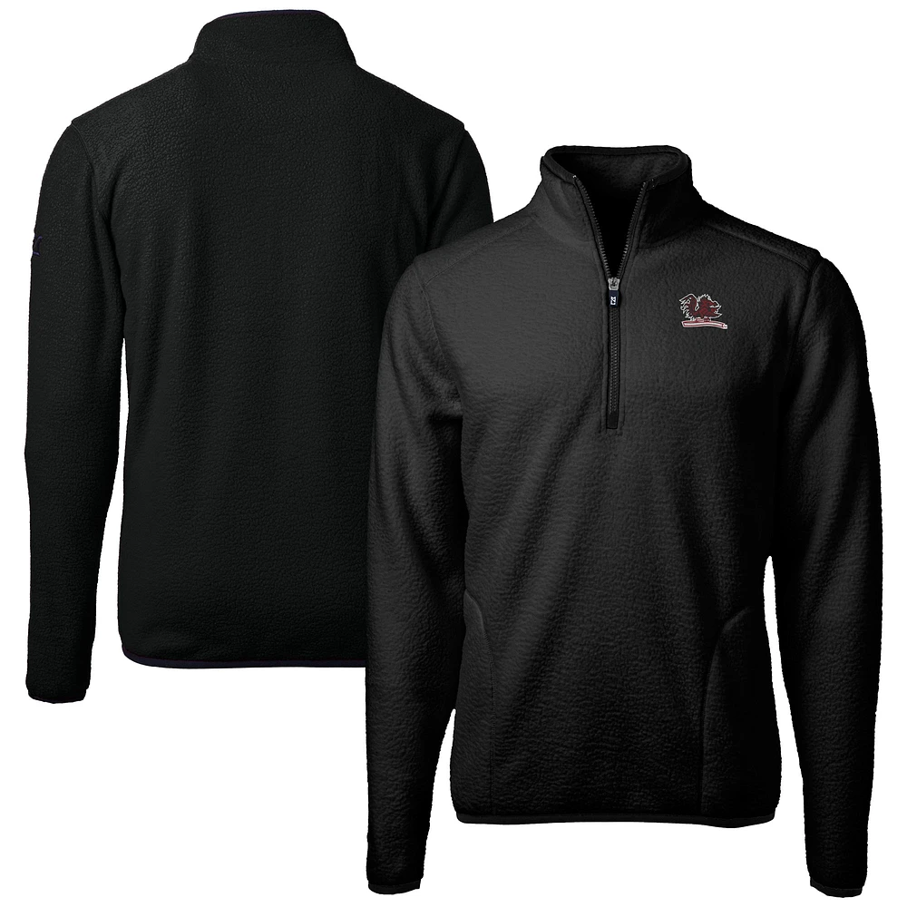 Men's Cutter & Buck South Carolina Gamecocks Vault Cascade Eco Sherpa Fleece Quarter-Zip Pullover Jacket