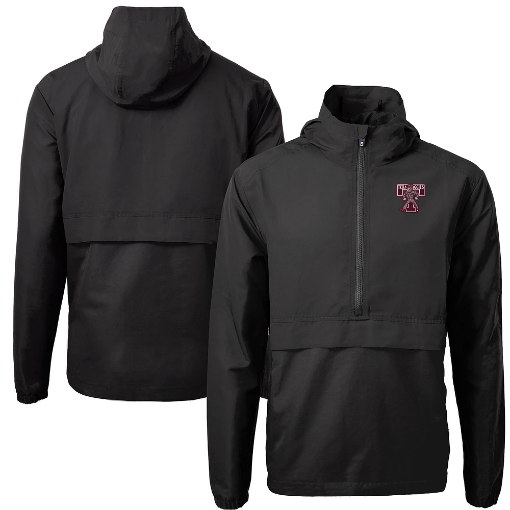 Men's Cutter & Buck Texas A&M Aggies Vault Charter Eco Recycled Half-Zip Anorak Jacket