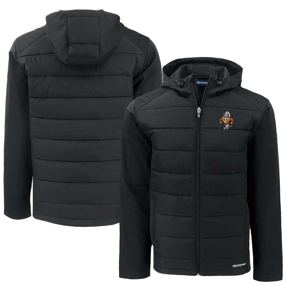 Men's Cutter & Buck Tennessee Volunteers Vault Evoke Hybrid Eco Softshell Recycled Full-Zip Hooded Jacket