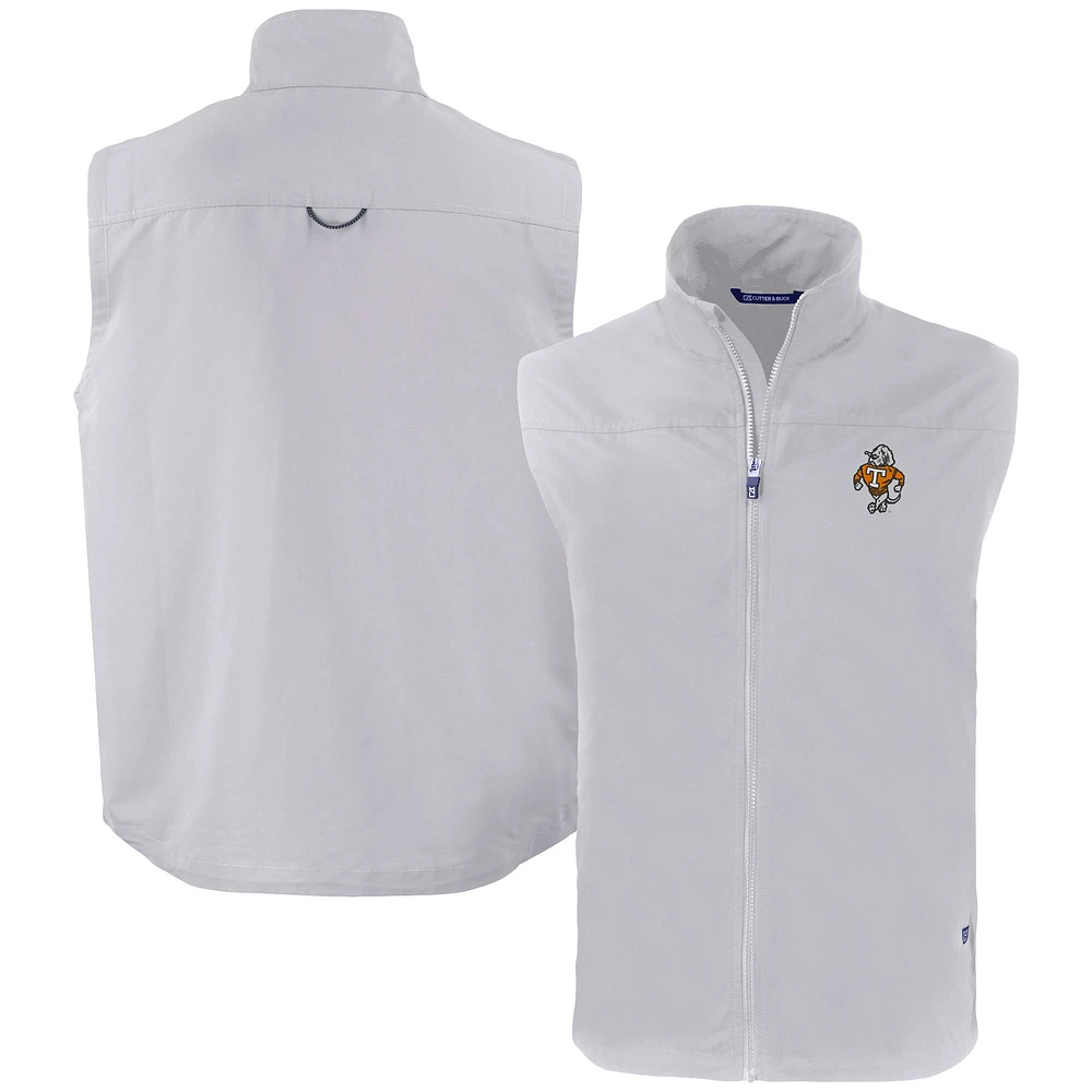 Men's Cutter & Buck Tennessee Volunteers Vault Charter Eco Recycled Full-Zip Vest