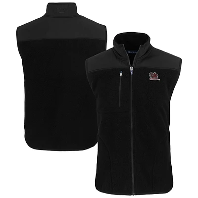 Men's Cutter & Buck Black South Carolina Gamecocks Vault Cascade Eco Sherpa Fleece Full-Zip Vest