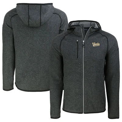Men's Cutter & Buck Heather /Heather Charcoal Vanderbilt Commodores Vault Mainsail Full-Zip Raglan Hooded Jacket