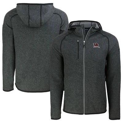 Men's Cutter & Buck Heather /Heather Charcoal South Carolina Gamecocks Vault Mainsail Full-Zip Raglan Hooded Jacket